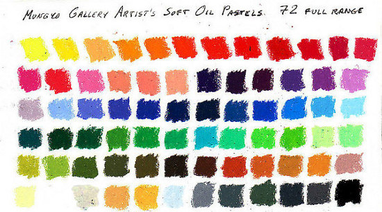 Oil Pastel Color Chart