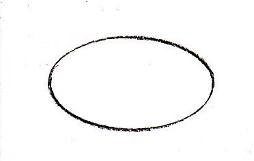 Simple oval drawn with a template