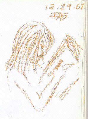 Girl Drawing by Robert A. Sloan
