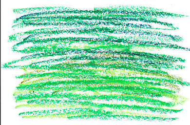 Filling in with heavy and irregular lines that are too long to blend with each other.
